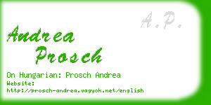 andrea prosch business card